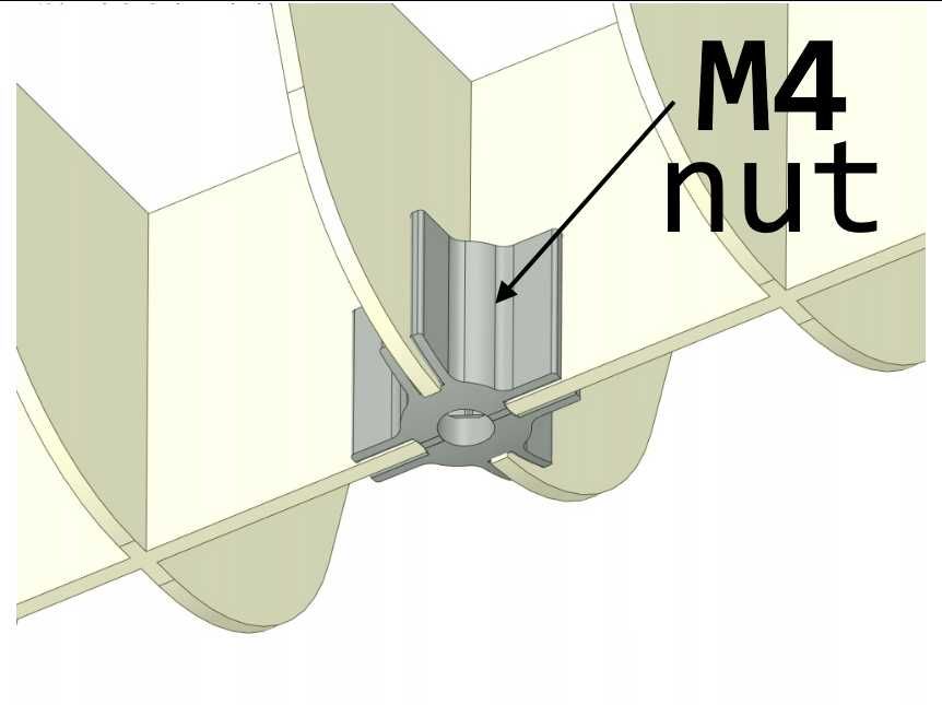 Uchwyt mocujący model okrętu na podstawce (1mm M4)