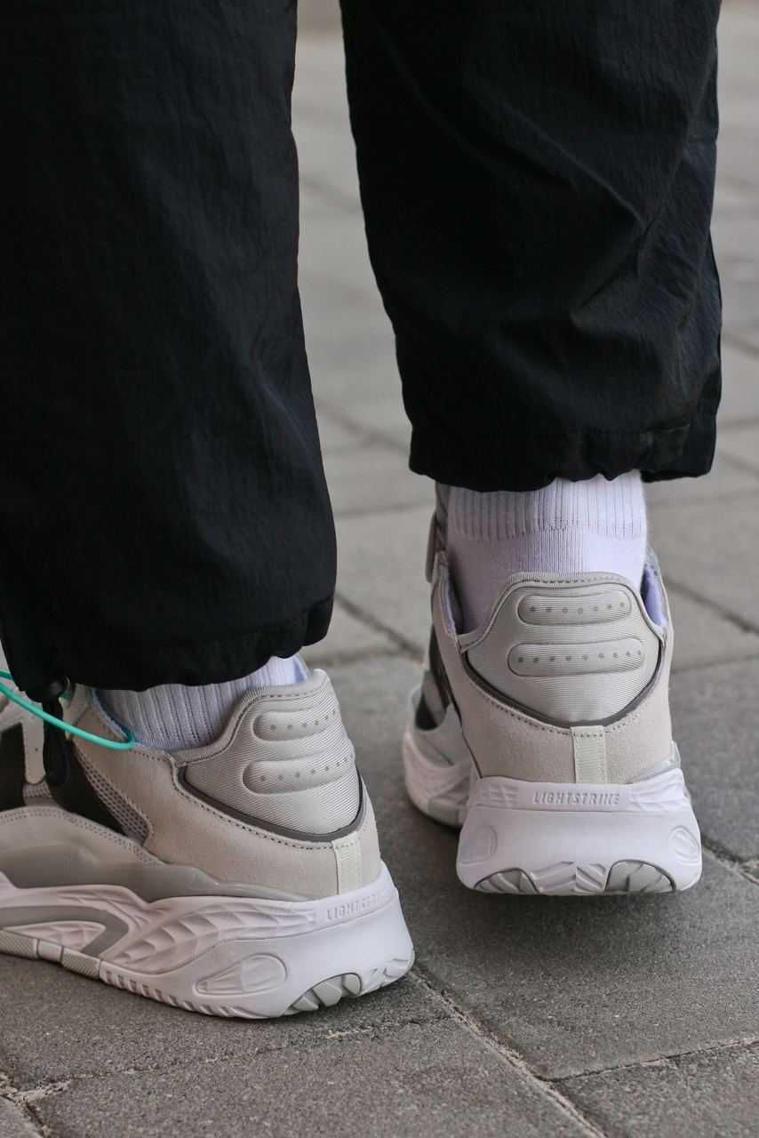 Чоловічі кросівки Adidas NiteBall сірий з білим 1006 ТОПЧИК