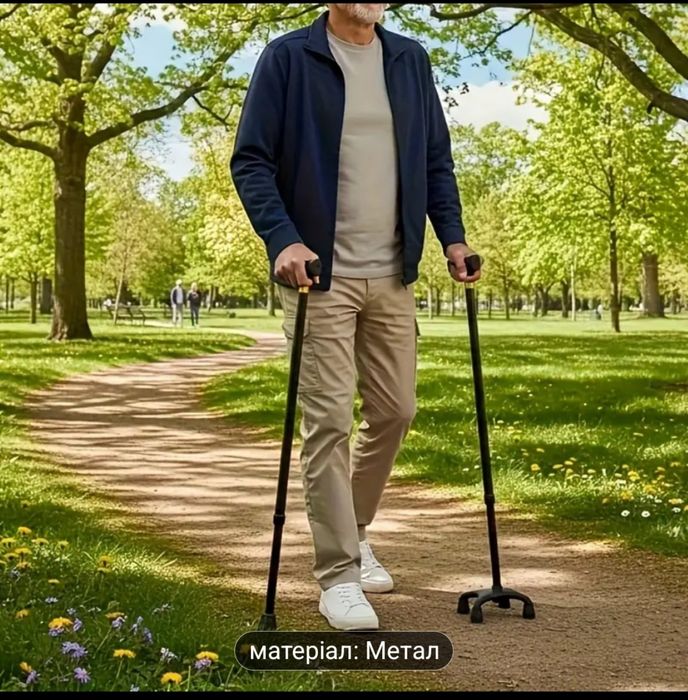 Палиця,тростина 2в1 для інвалідів та людей похилого віку.