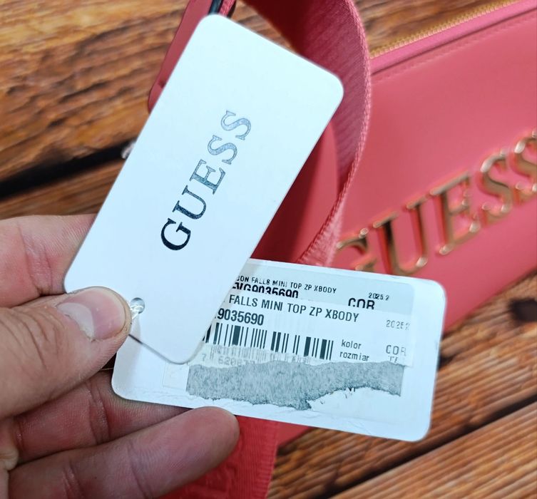 Torebka Guess Różowa Nowa z Metką 24x16 cm