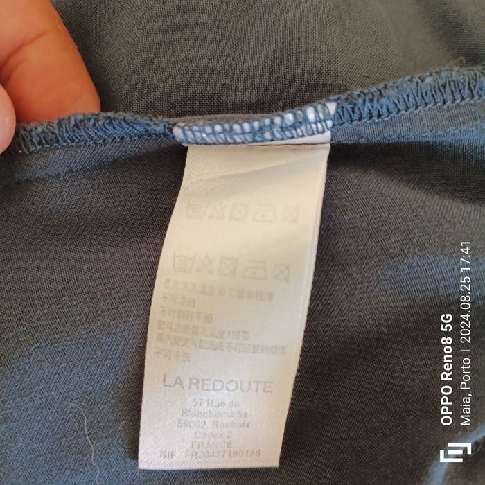 Vestido fresco manga comprida