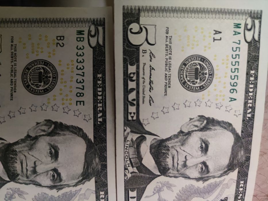 Інтересиние номери 5 доларів