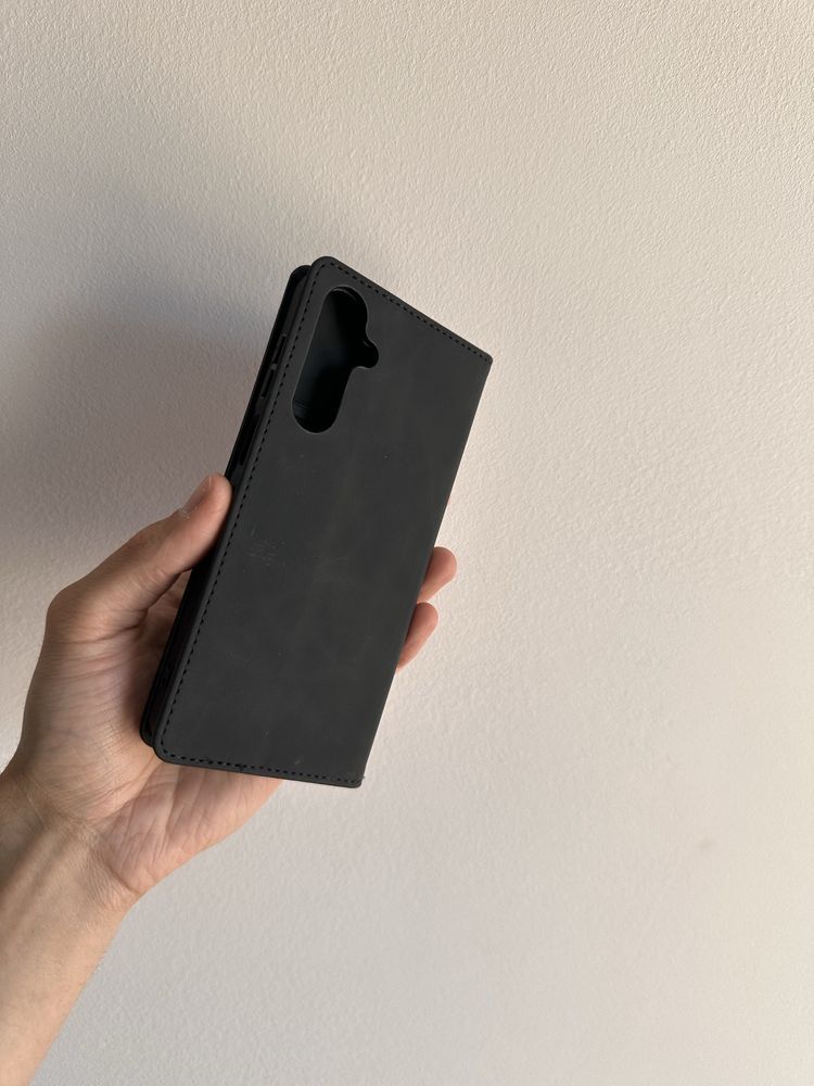 Etui Zamykane Czarne + SZKŁO do SAMSUNG GALAXY M16 / M16 5G