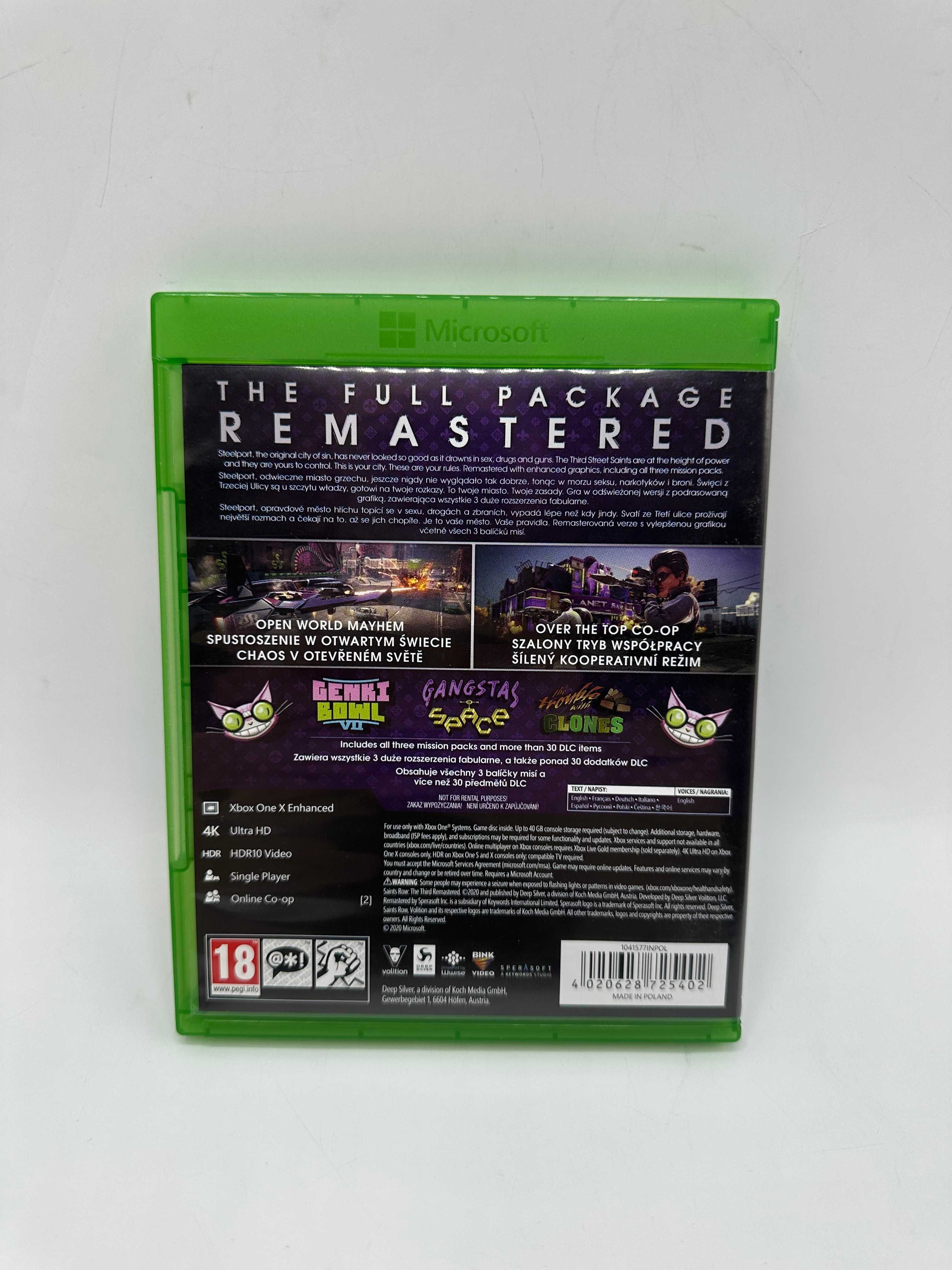 gra na xbox ONE SAINTS ROW THE THIRD REMASTERED od loombard milicz