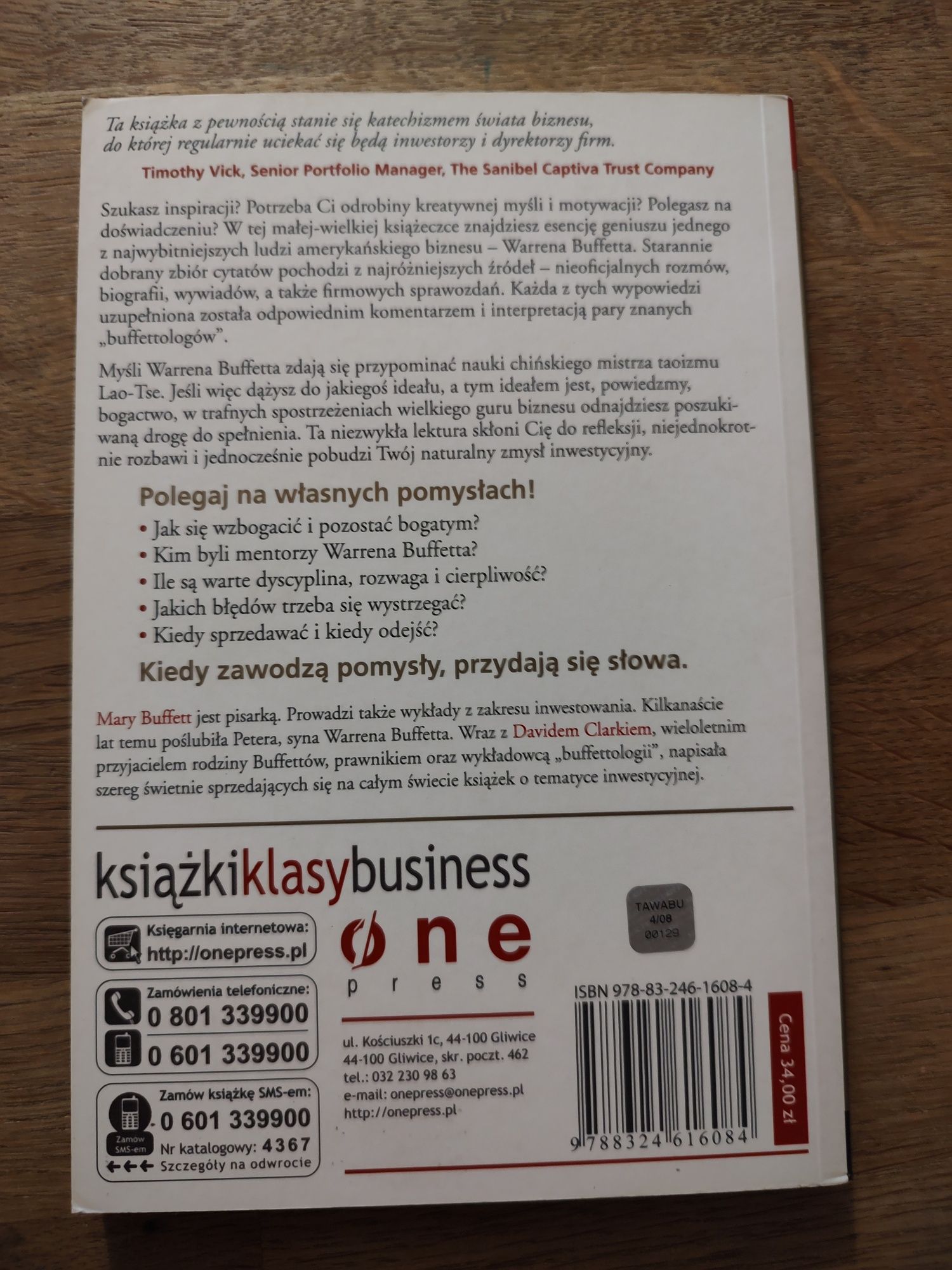 Tao Warrena Buffetta Inspiracje mistrza gry giełdowej