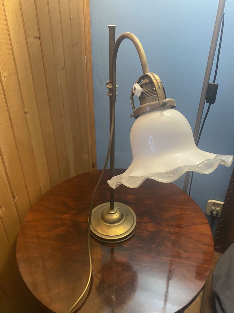 Stara lampa mosiężna regulowana wysokość