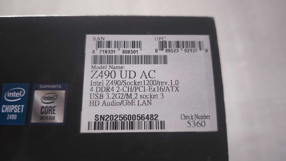 MOTHERBOARD Gigabyte Z490 UD #black friday#