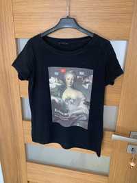 Czarny t-shirt S house damski