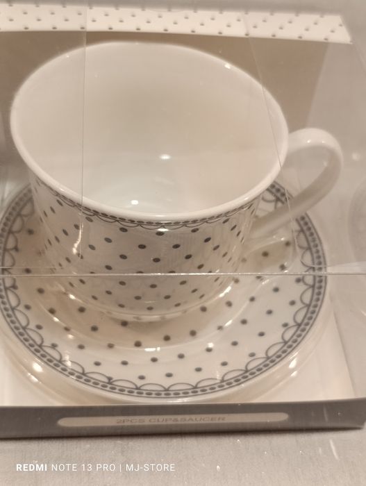 Duża filiżanka ze spodkiem 400 ml