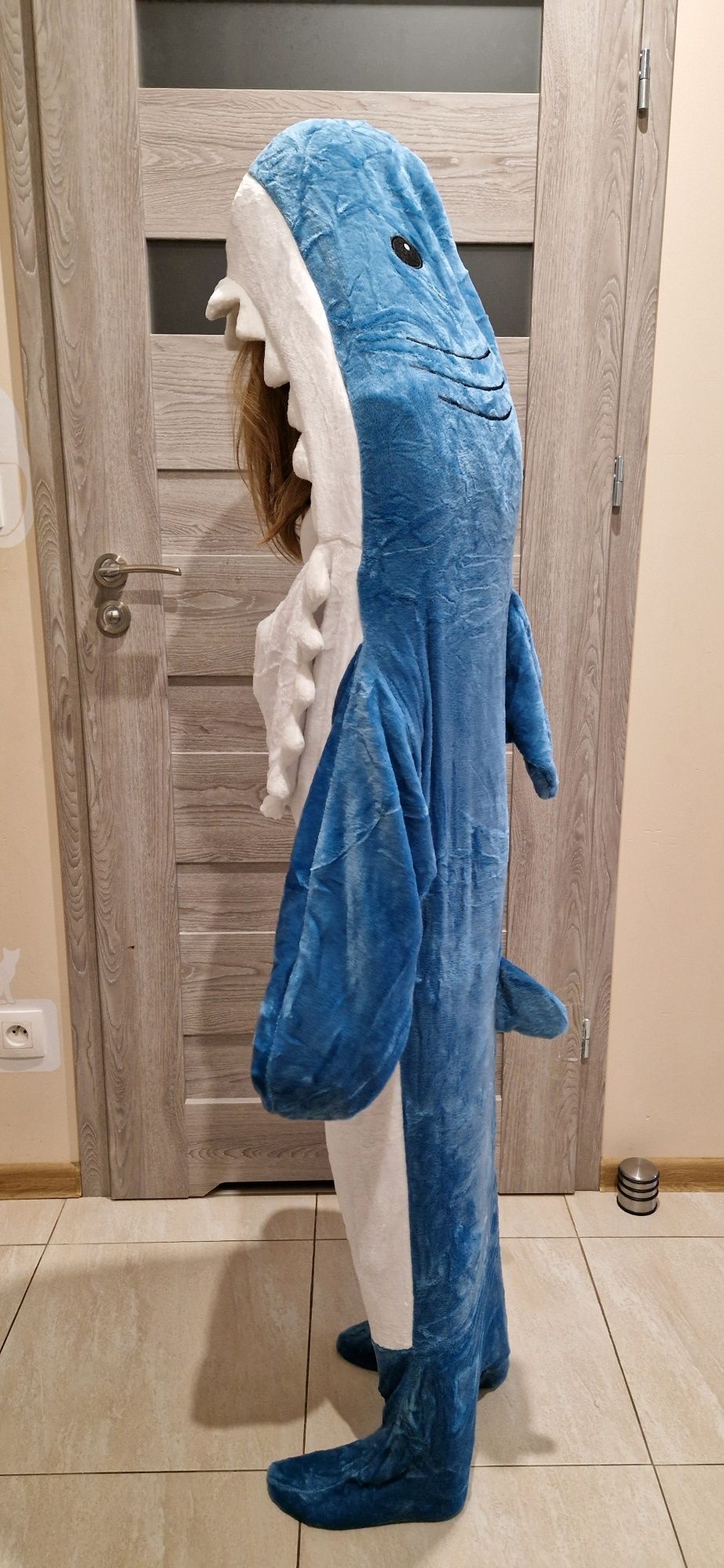 Rekin, piżama, przebranie, koc, kigurumi