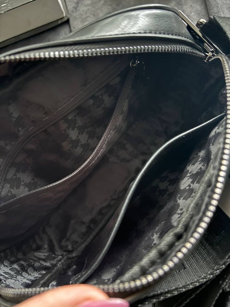 Шкіряна сумка чоловіча Karl L. Crossbody подарунок чоловіку