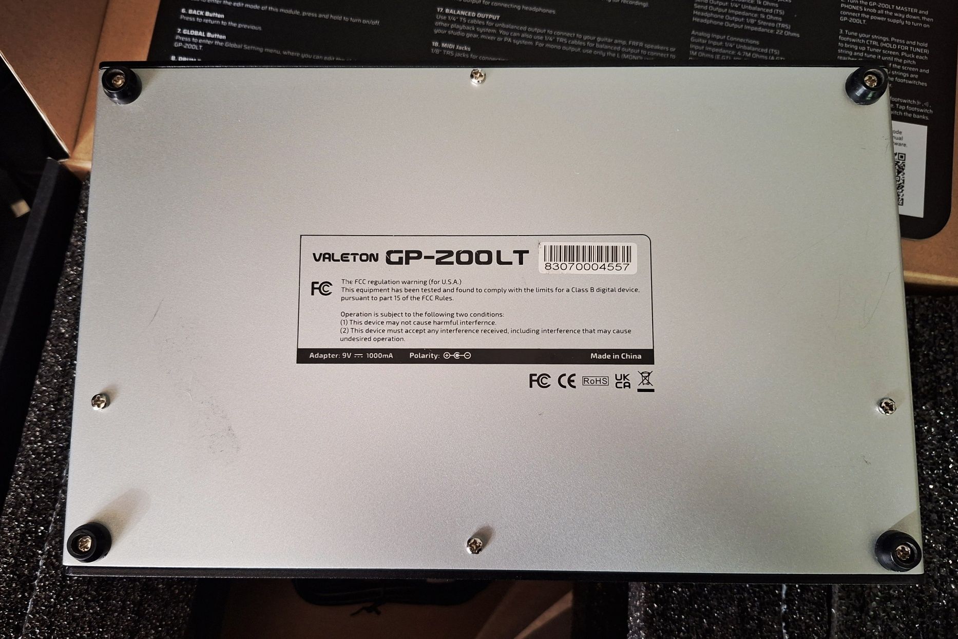 Valeton GP-200 LT Multiefekt gitarowy + 6 Celestion IR