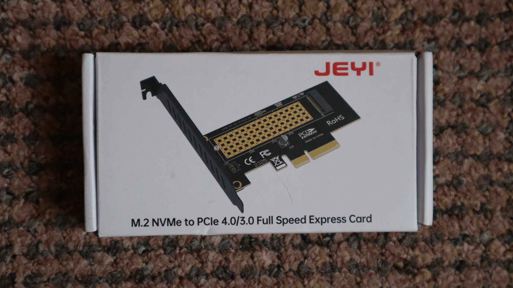 Оригинал Адаптер Jeyi M.2 NVMe на PCIe 4.0 и 3.0 Переходник SSD