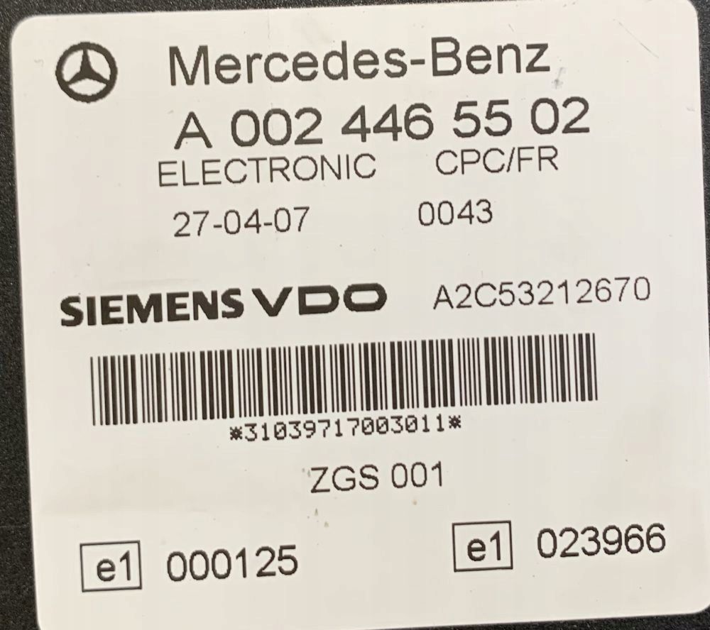 Komputer Cpc 3 Actros MP4 Mercedes
