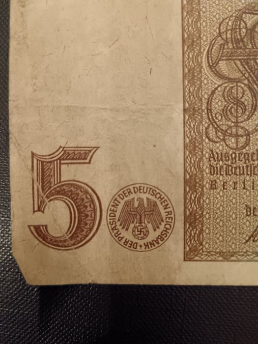 Niemiecki banknot, kolekcjonerski, przedwojenny