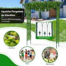 pergola łuk ogrodowy 205cm stalowa na róże kwiaty