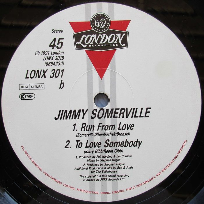 Jimmy Somerville - - - - - Run From Love - - - - - Maxi Single