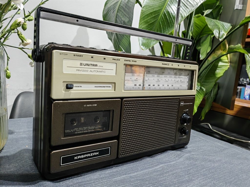 Radiomagnetofon Unitra Kasprzak RM 222 Nowy UKF *Sprawny Kasety PRL