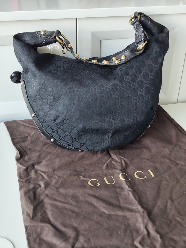 Gucci Hobo GG Half Moon Canvas  handbag сумка оригінал номерна, вінтаж