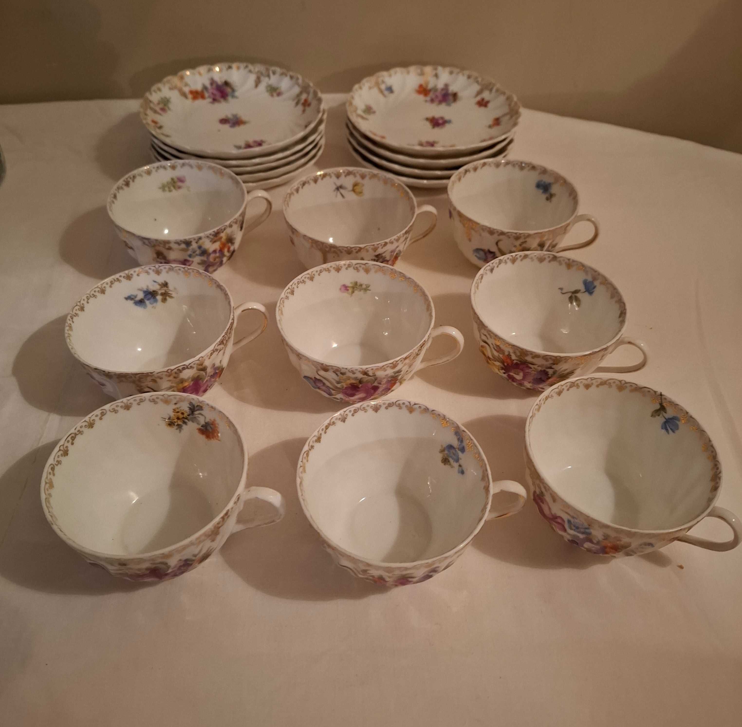 Chávenas de Chá Porcelana Prov Saxe ES Germany ( Muito Antigas )