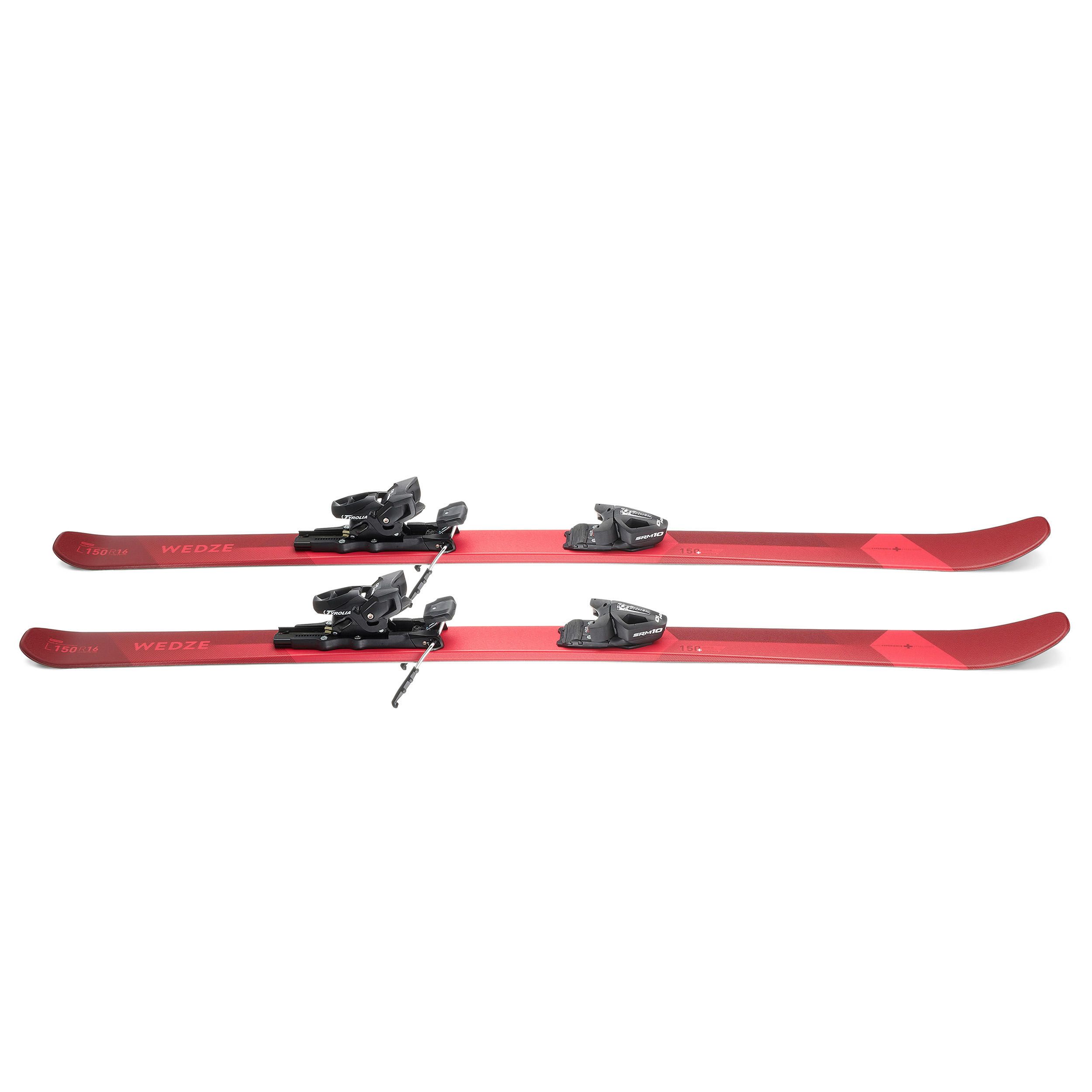 SKIS DE PISTA HOMEM COM FIXAÇÃO - CROSS 150+ - VERMELHO E