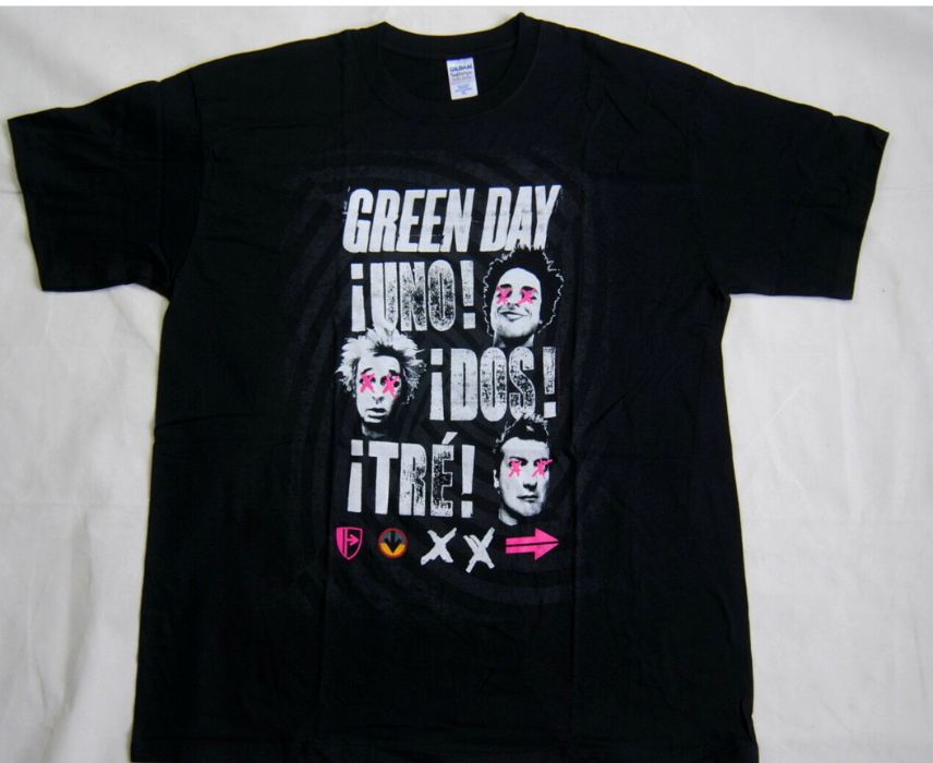 Nowa! Koszulka GREEN DAY "Uno Dos Tre" roz L (Bawełna GILDAN)