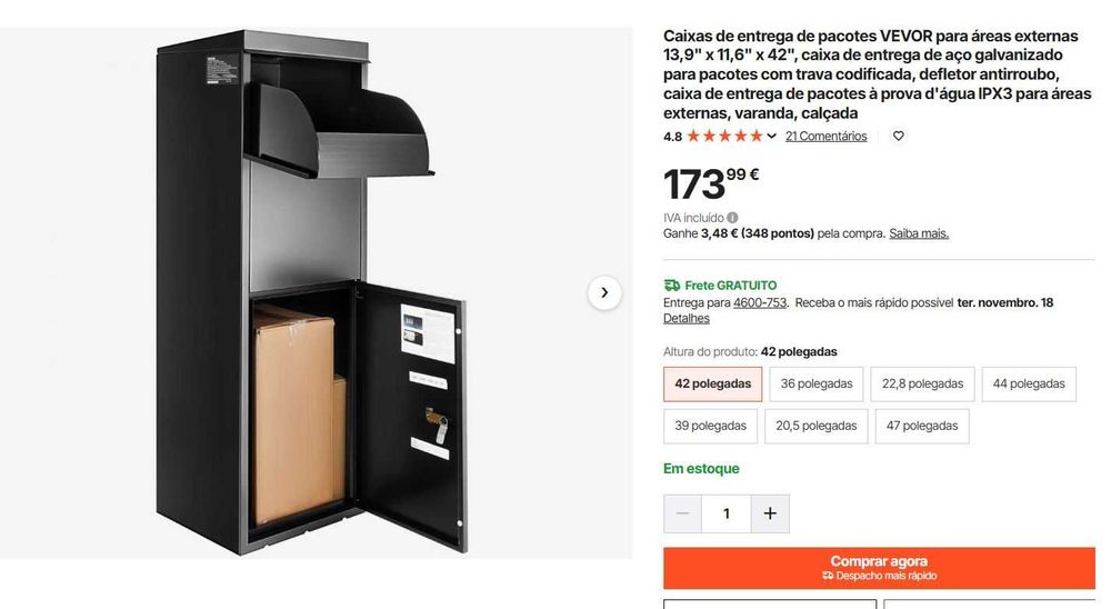 Caixa Encomendas Exterior