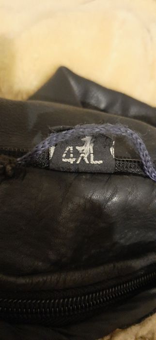 Мужская зимняя натуральная кожанная куртка. XXXXL