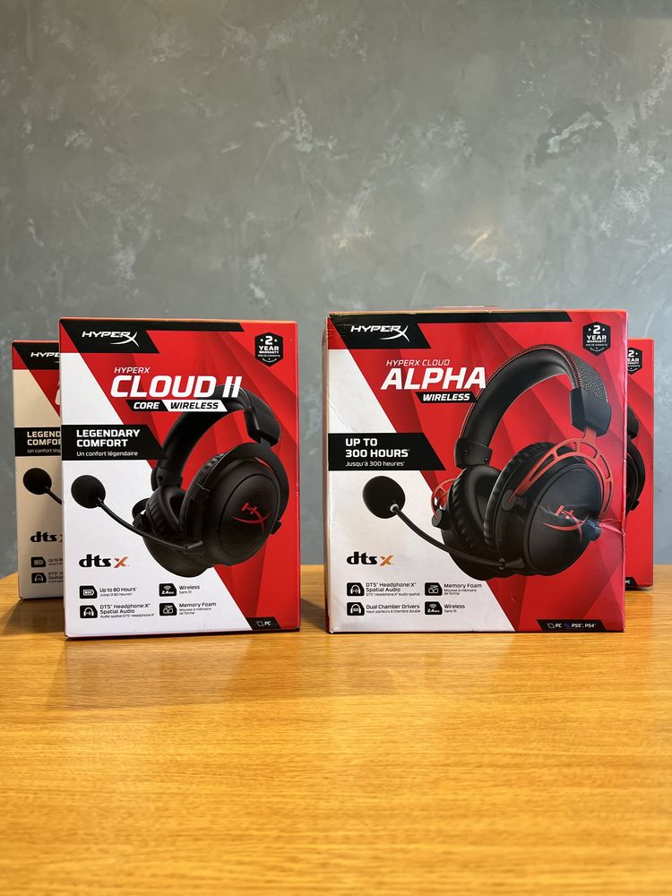 Навушники HyperX Cloud Alpha та HyperX Cloud core II , lll, Flight PS