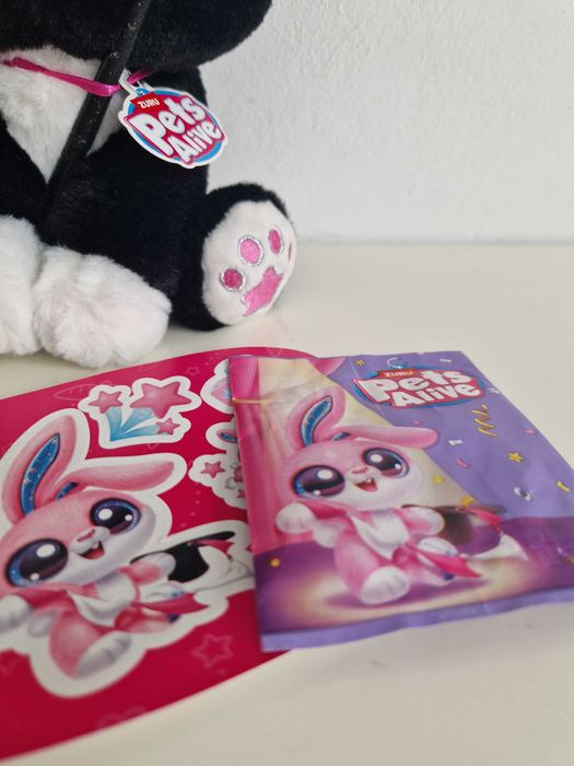 Zuru Pets Alive Interaktywny Magiczny Królik Maskotka + Różdżka,czarny