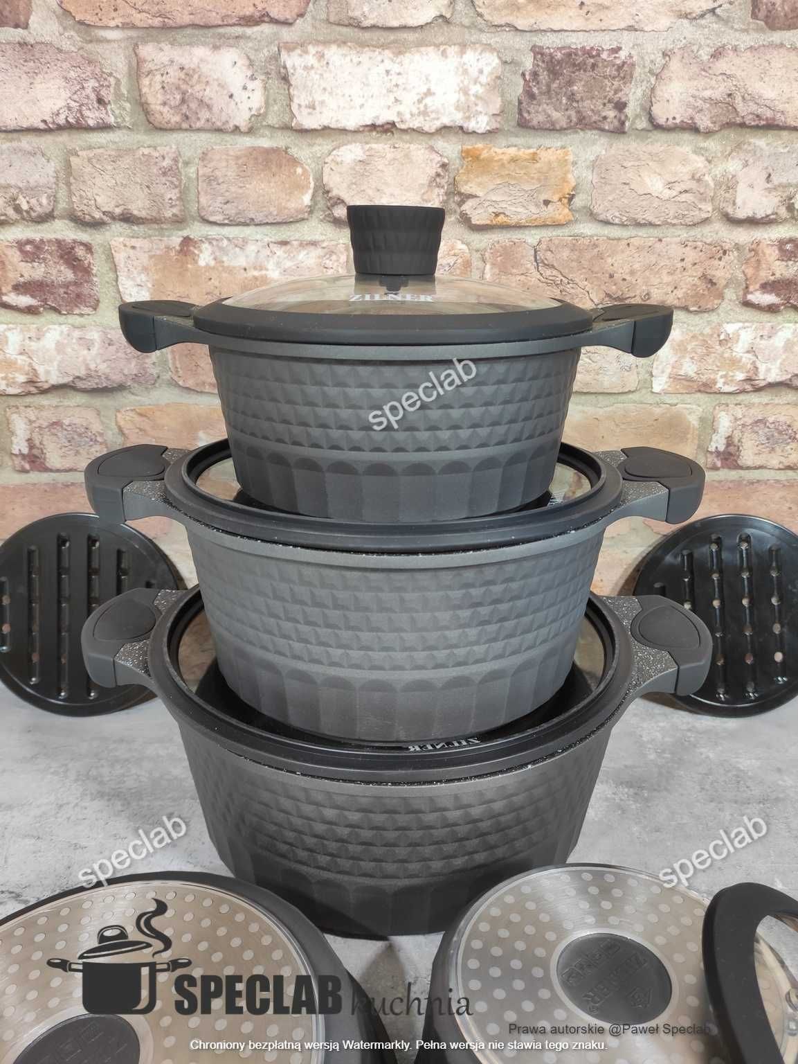 Zestaw garnków Zilner ZL-8514. Gaz, indukcja, halogen