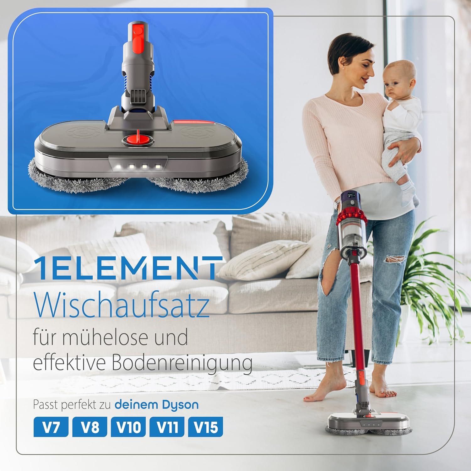 Mop dyson nasadka a mopa V7, V8, V10, V11, V15. 6 mopów w zestawie