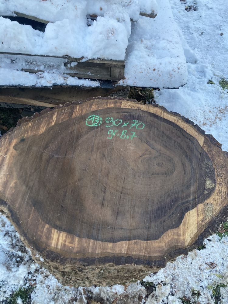 Plastry orzech włoski 100cm / stoliki / żywica epoksydowa / drewno