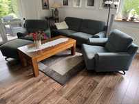 Zestaw sofa dwa fotele puf ciemnozielony agata meble