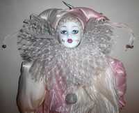 Boneco de porcelana tipo "Pierrot"  - 50 cm