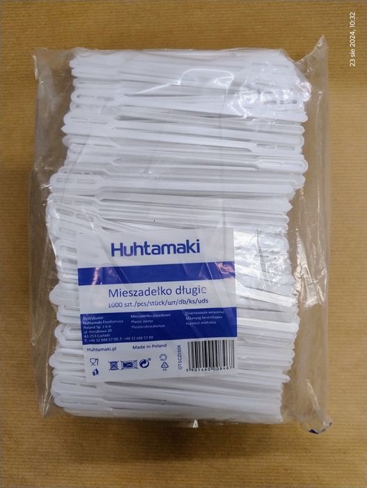 Mieszadełko  długie 1 opakowanie zawiera 1000 sztuk