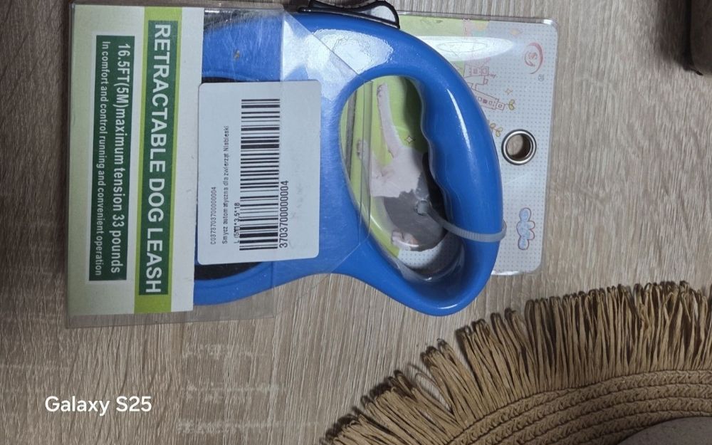 Smycz dla psa niebieska 5 metrów nowa