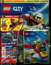 2 x magazyn LEGO CITY strażak + odrzutowiec +auto QUAD straż pożarna