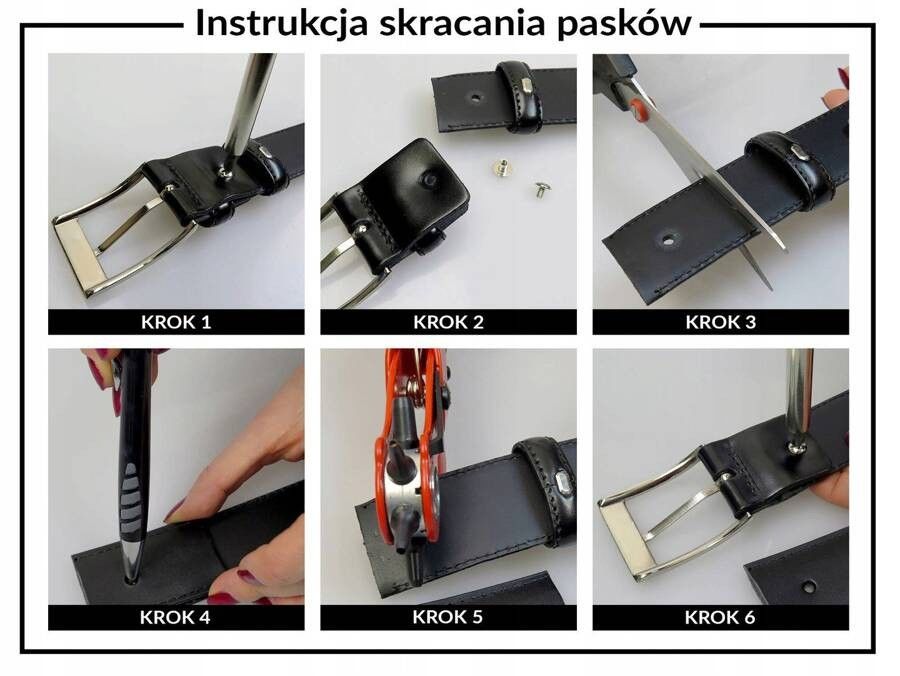 skórzany pasek męski z klasyczną klamrą - always wild 130
