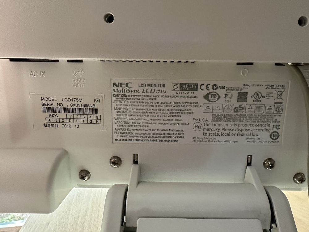 Monitor Nec LCD 175M 17 cali używany