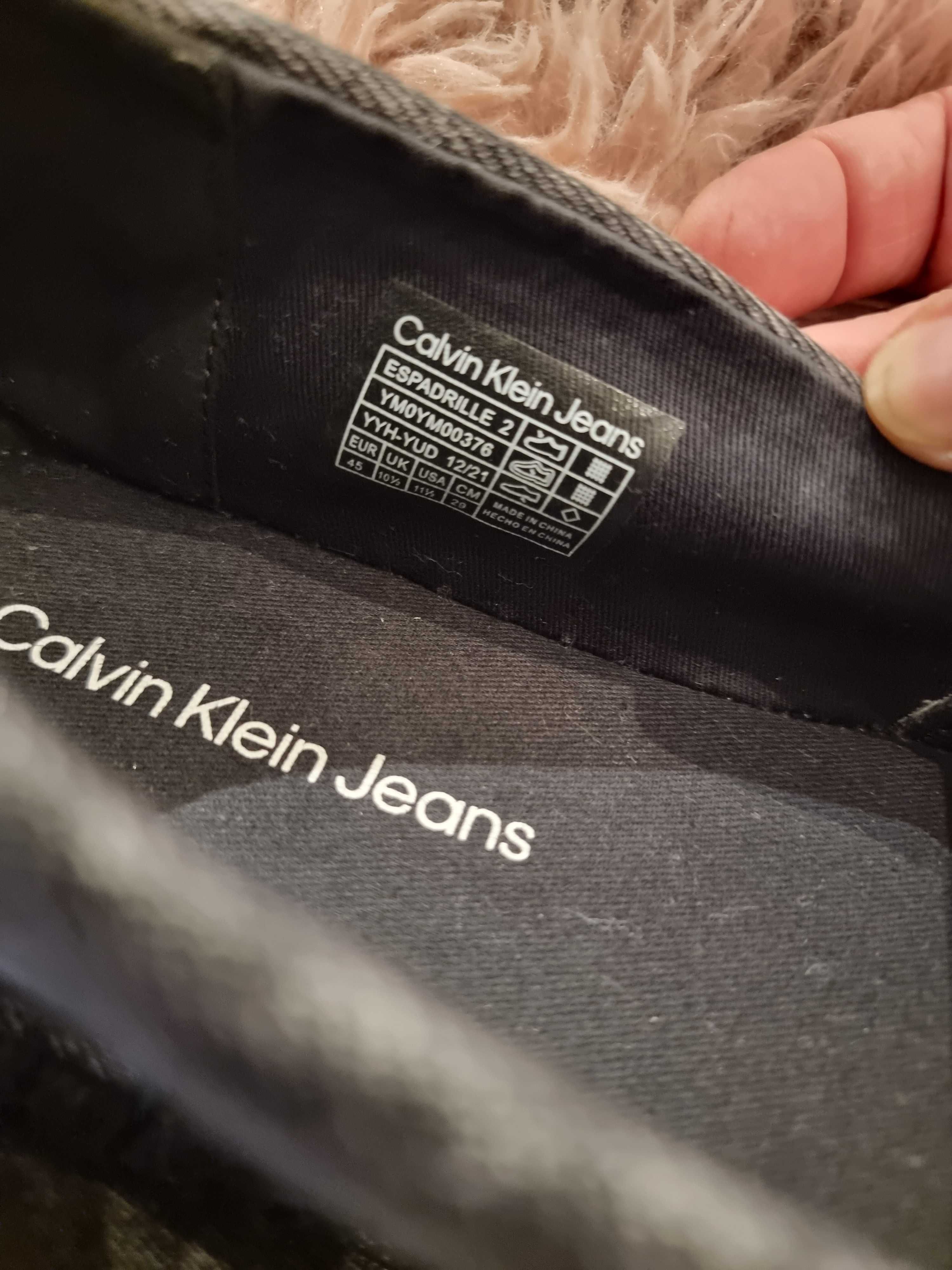 Calvin Klein espadryle grafitowe rozm. 45, wkładka 28,5 cm Unisex