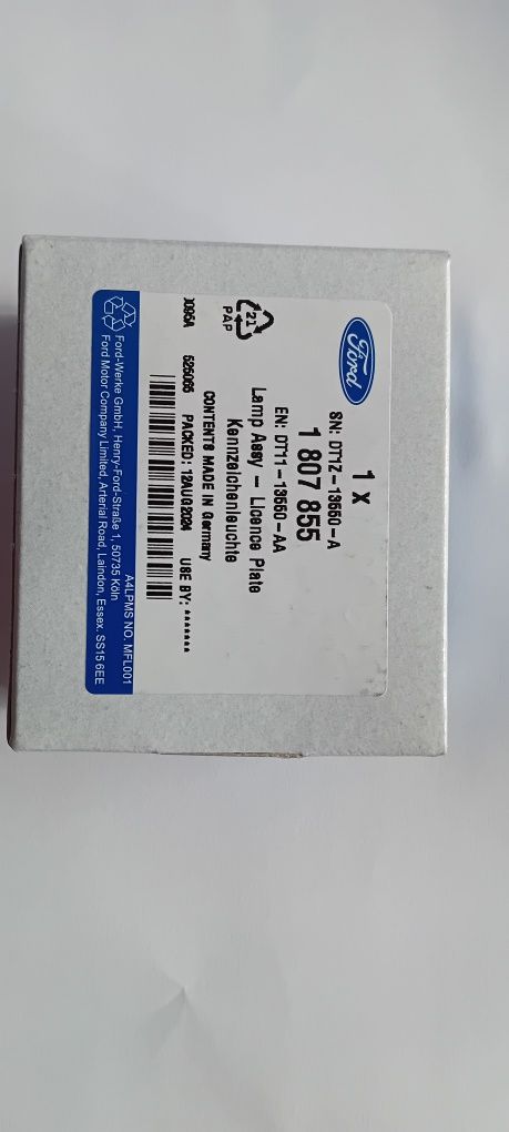 Oświetlenie tablicy rejestracyjnej lampka FORD