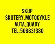 SKUP SKUTERÓW, MOTOCYKLI, AUT, QUADÓW gotówka od ręki, całe uszkodzone