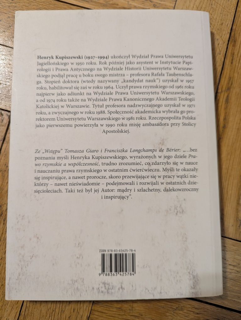 Prawo rzymskie a współczesność - Henryk Kupiszewski