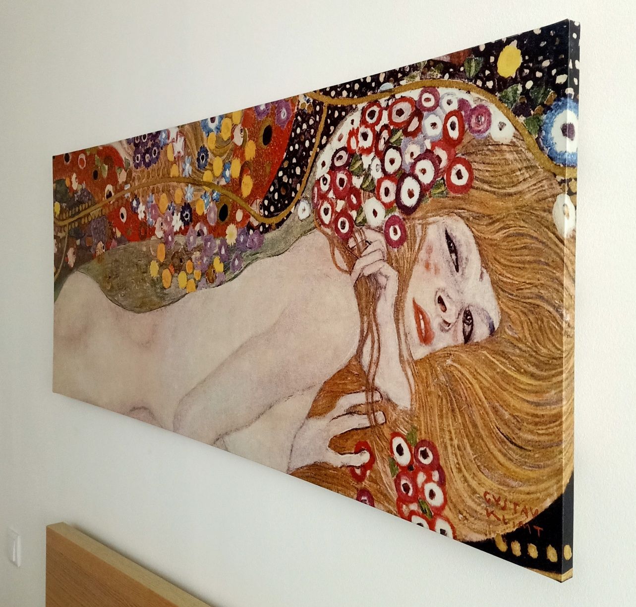 Tela grande reprodução Klimt do Ikea