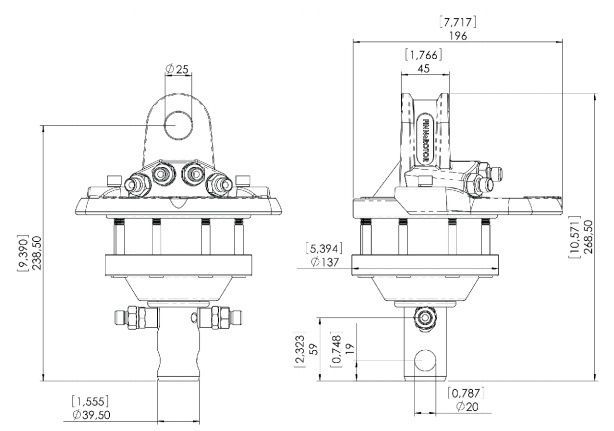 Rotator / obrotnica / rotor / Finn Rotor CR 100-W25A20 / 1 T / Tona