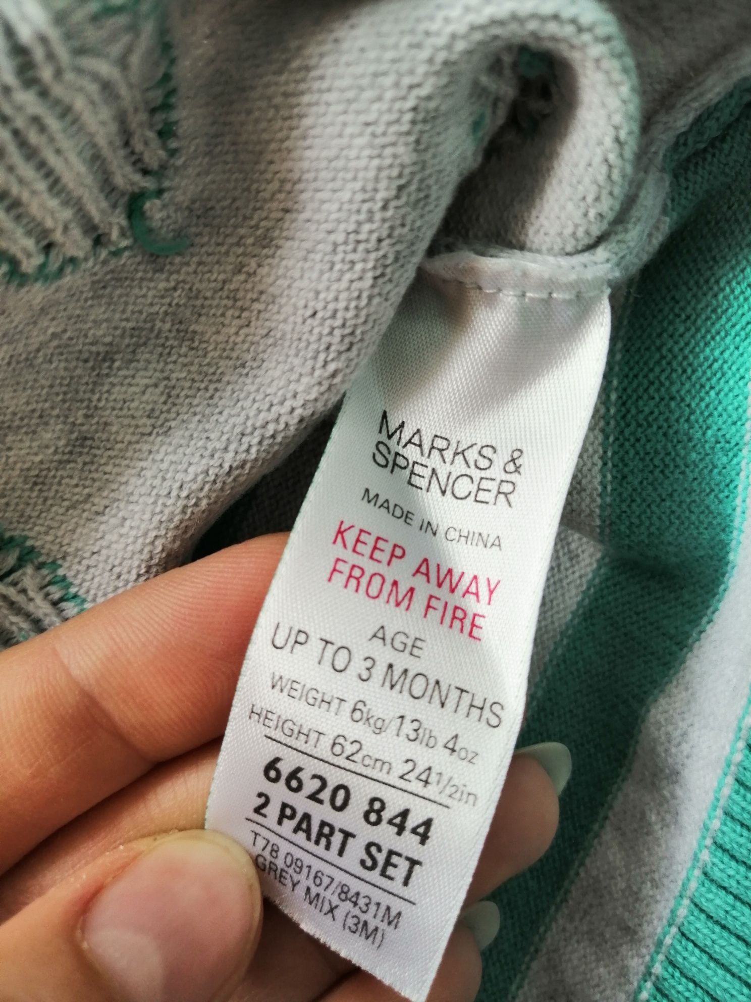 Bluzeczka tunika sweterek Marks&Spencer r. 0-3 mies.