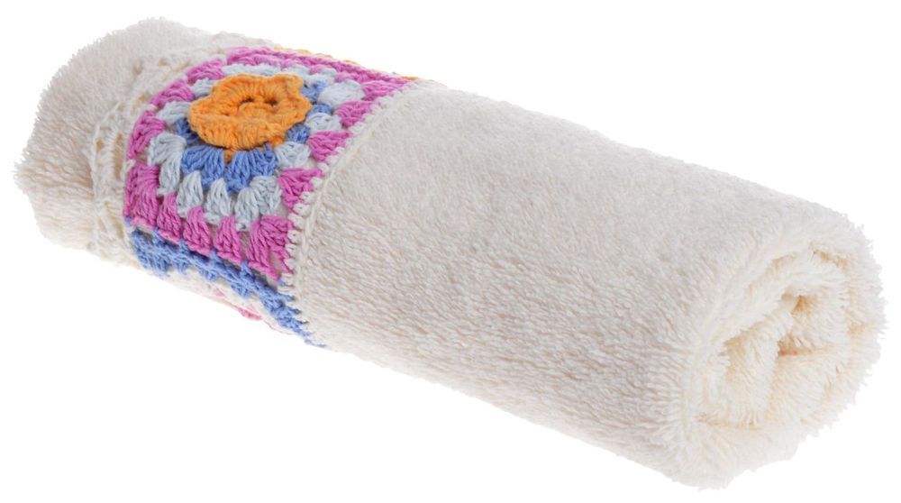 40X60Cm Ręcznik Kremowy W Kwiatki Mały