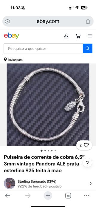 Pulseira vintage Pandora