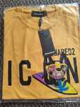 ICON Dsquared2 rozmiar M t-shirt męski kolor musztardowy